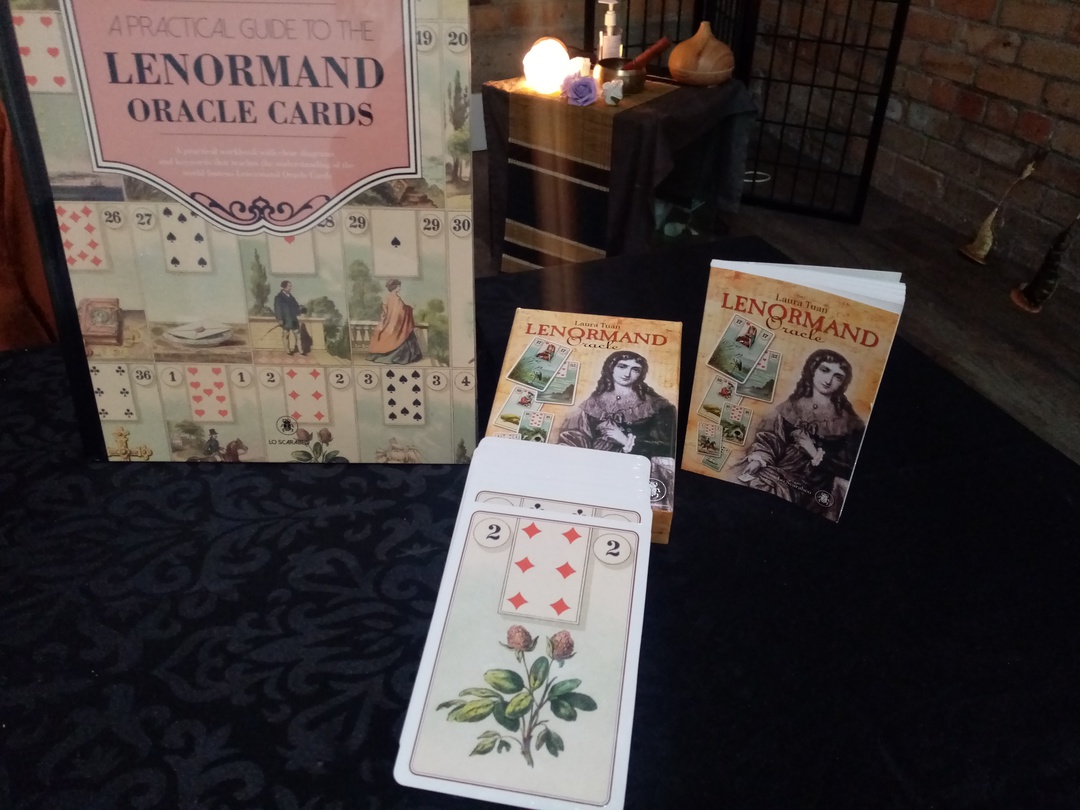 Lenormand Oracle bundle (card deck and book) image 0